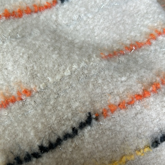 NWT Fringed Scarf in earthy colors with silver flecks. 100% Acrylic, never worn. - Picture 8 of 10